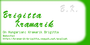 brigitta kramarik business card